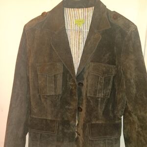 SZ M John Carlisle Suede Jacket